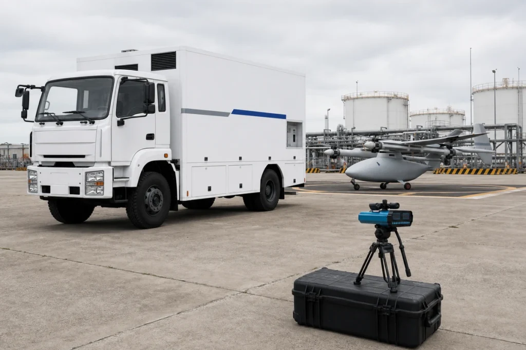 Airport, port, energy and industrial facility operations equipment